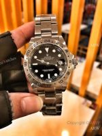 High Quality Replica Rolex Explorer Silver 316 stainless steel strap Black Face Dial Silver Bezel Men Watch 42mm